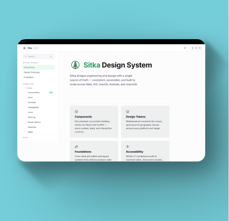 Sitka Design System component library for SwiftUI with liquid glass UI tokens