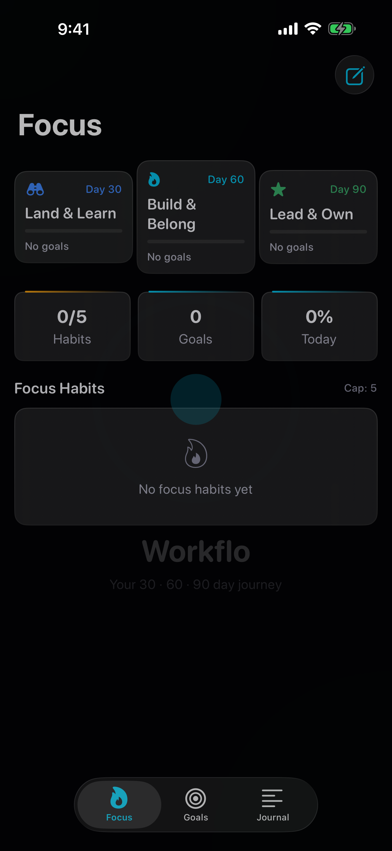 Workflo Focus screen